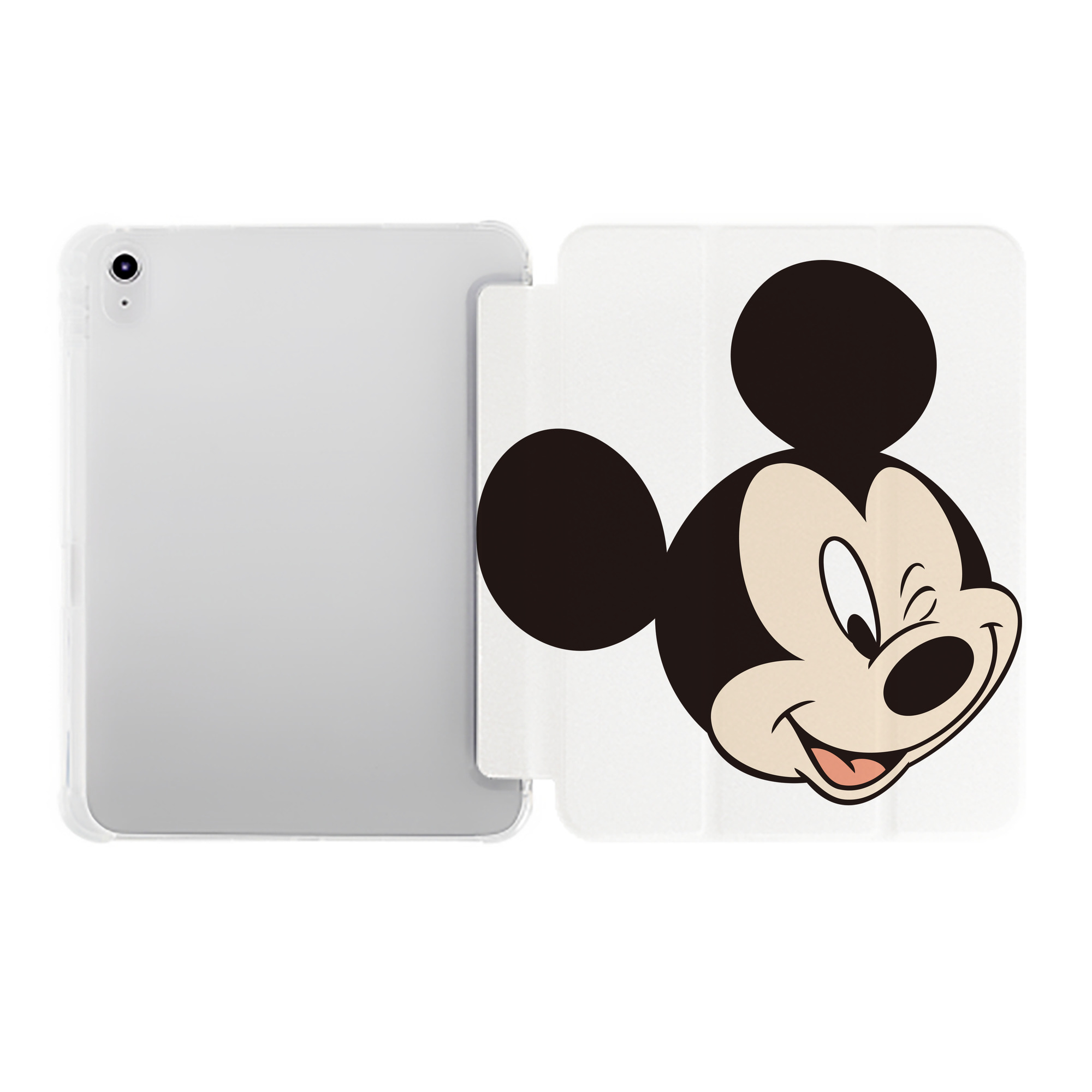 （画像用） ミッキーマウス Mickey Mouse IPad ケース ペン収納付き 三つ折りスタンド PUレザー×シリコン 対応機種9.5/10.5/10.9インチ